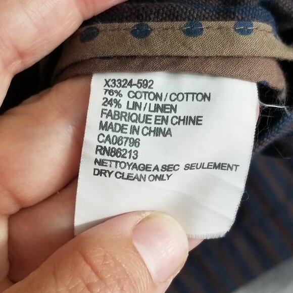 Tristan & Iseut Cotton & Linen Vintage Striped Button-Front Midi Skirt - Picture 11 of 11